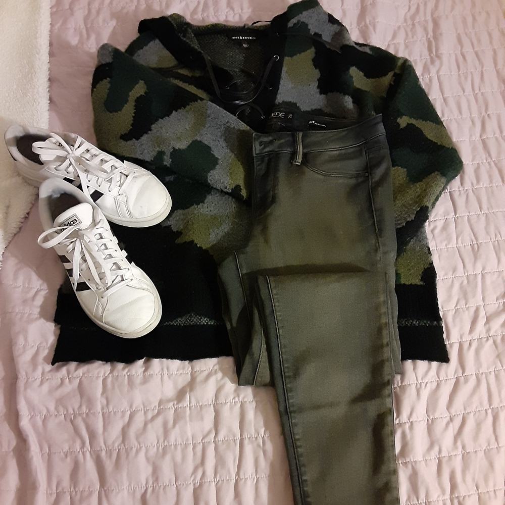 Olive green jeans